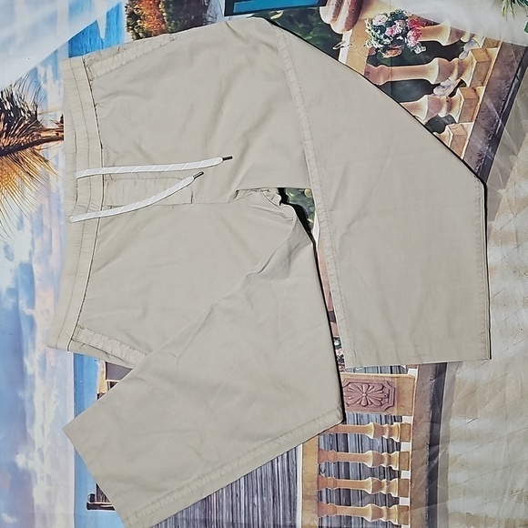 James Perse Pants - Standard James Perse Beige High Rise‎ Drawstring Pants Size 5